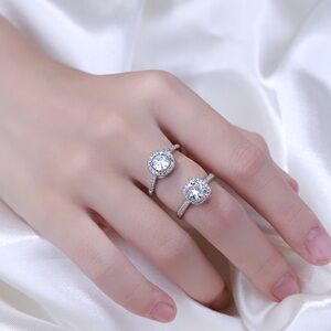 Elegant Silver Women's Ring Set